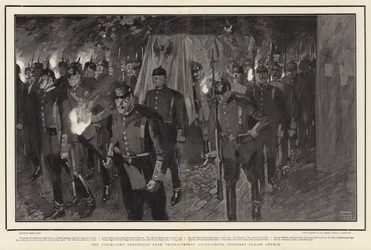 Fáklyás menet Friedrichshofból a Cronberg plébániatemplom felé közeledik